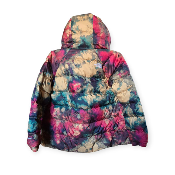The North Face Hydrenalite Down Midi Jacket Coat Women’s L Antelope Tan Ice Dye - Picture 2 of 5